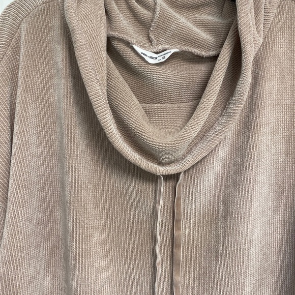 Spring & Mercer XL Pullover Chenille cowl neck light Rose Front Pocket - Picture 12 of 16